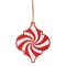 Northlight 4.5" Red and White Candy Cane Swirl Bauble Wooden Christmas Ornament